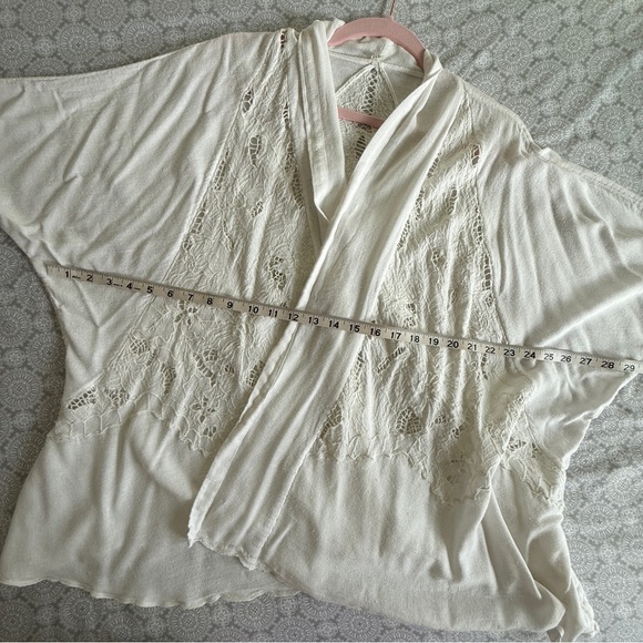Free People Linen Blend Drape Cardigan Size Small - Picture 7 of 11